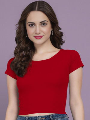 Kashonaa Casual Solid Women Red Top