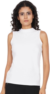 ETICO Casual Solid Women White Top