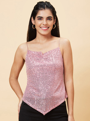 Globus Party Embellished Women Pink Top