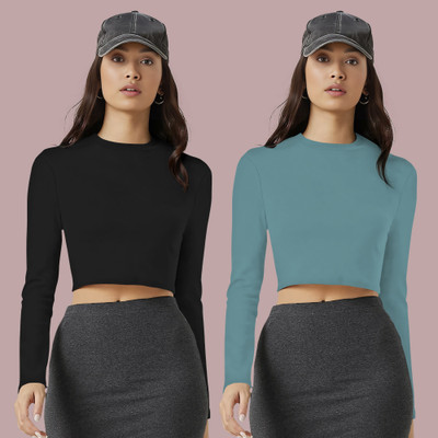 Dream Beauty Fashion Casual Solid Women Light Blue Top