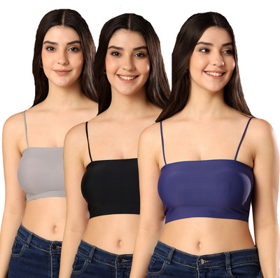 Paavki Casual Solid Women Grey, Black, Dark Blue Top