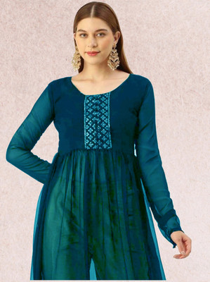 MAVEKRIZ Casual Embossed Women Green Top