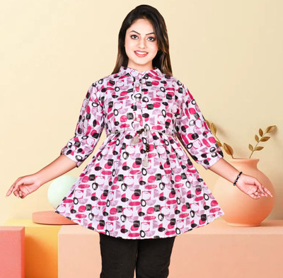 RAHANAGARMENTS Casual Printed Women Multicolor Top