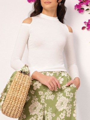 Dressberry Casual Solid Women White Top