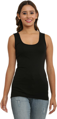 dazico Casual Solid Women Black Top
