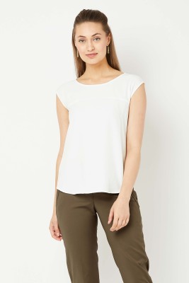 SALT ATTIRE Formal Solid Women White Top