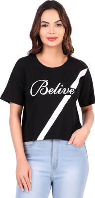 Trike Casual Printed Women Black Top