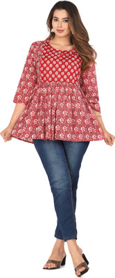 VAIDIKI Casual Printed Women Multicolor Top