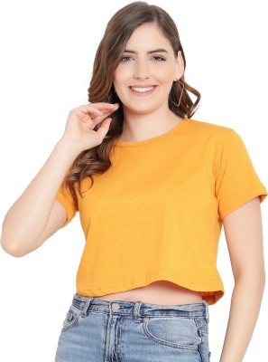 DEEPMAYRA COLLECTION Casual Solid Women Yellow Top