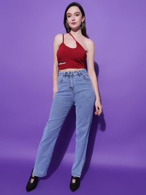 KOTTY Casual Solid Women Red Top