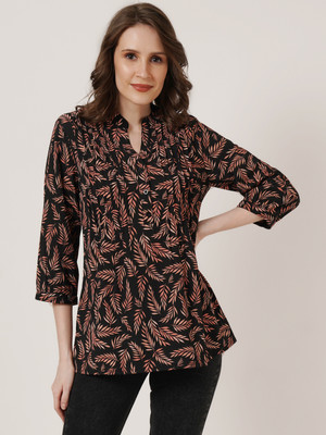 9 impression Casual Printed Women Brown Top