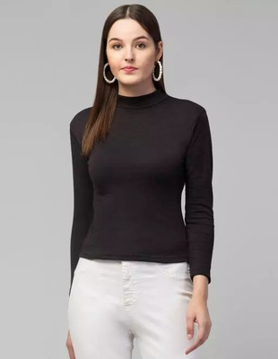 Kleidung Casual Solid Women Black Top