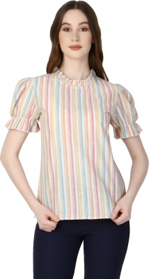 ZUVINO Casual Striped Women Multicolor Top