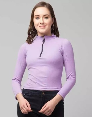 Priya Enterprises Casual Self Design Women Purple Top