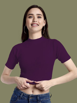 Dream Beauty Fashion Casual Solid Women Purple Top