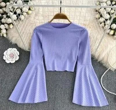 Sovi fashion Casual Striped Women Purple Top