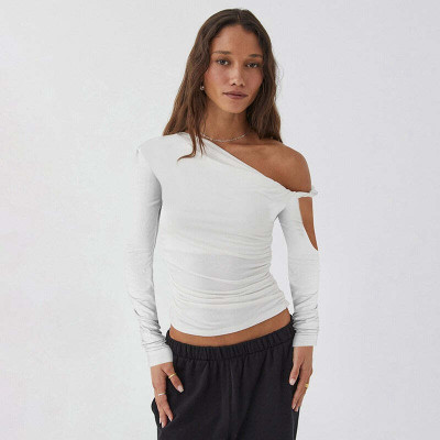 OUTZIDR Casual Self Design Women White Top