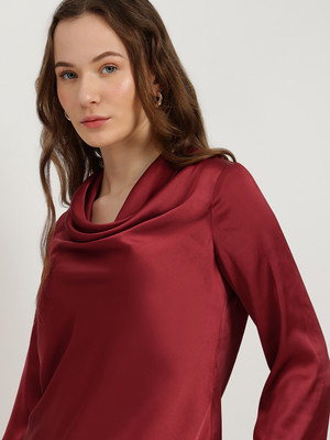 Fable Street Formal Solid Women Red Top