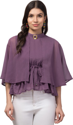 My Swag Casual Solid Women Purple Top
