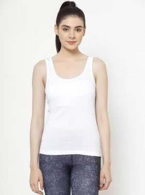 TUSIFASHION Casual Solid Women White Top