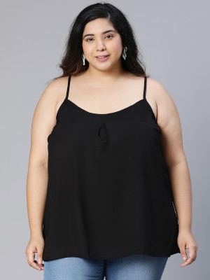 OXOLLOXO Casual Solid Women Black Top