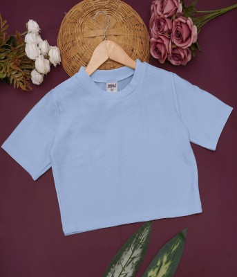 Shiv Casual Solid Women Light Blue Top