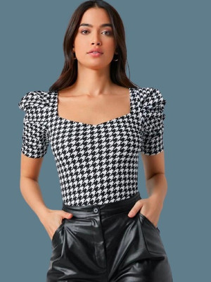 Kashonaa Casual Printed Women Black Top