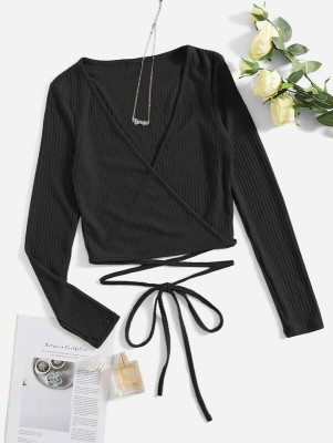 CUTEXT FASHION Casual Solid Women Black Top