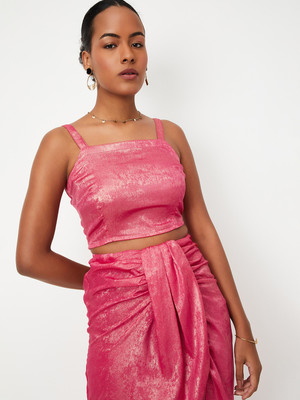 MAX Casual Embellished Women Pink Top