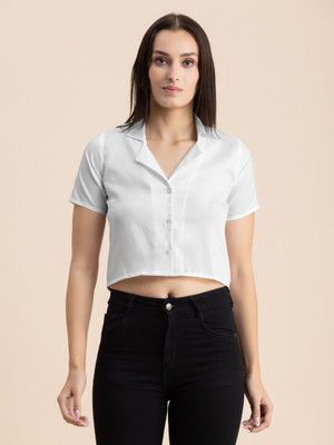 moomaya Casual Printed Women White Top