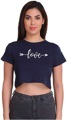 ANURUPAM FASHION Casual Printed Women Dark Blue Top