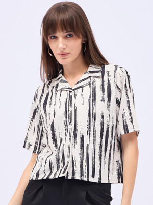 Dressberry Casual Printed Women White Top