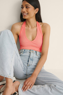 Redamancii Casual Self Design Women Pink Top