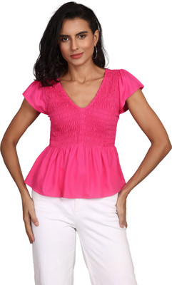 MODYNE Casual Solid Women Brown Top