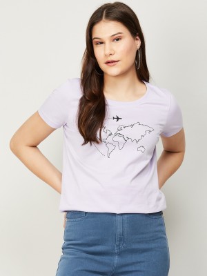 Fame Forever by Lifestyle Casual Printed Women Purple Top