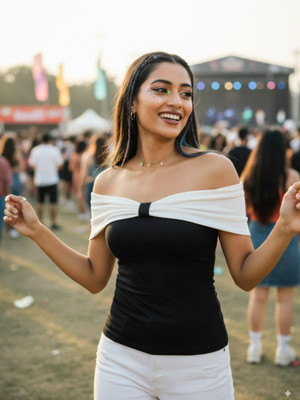 Uptownie Lite Casual Solid Women White Top