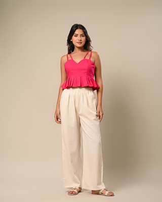 SEREN MILANO Casual Solid Women Pink Top