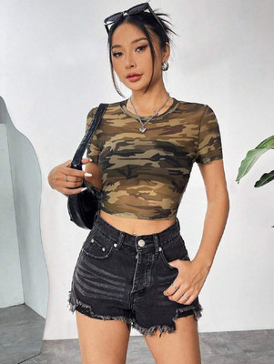 METRONAUT Casual Printed Women Green Top