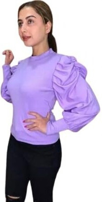 KHATIJA GARMENTS Casual Solid Women Purple Top