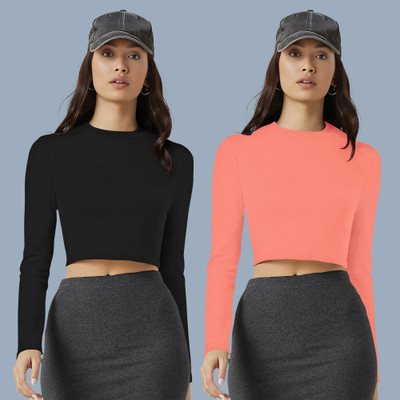 Maheshvi Casual Solid Women Pink Top