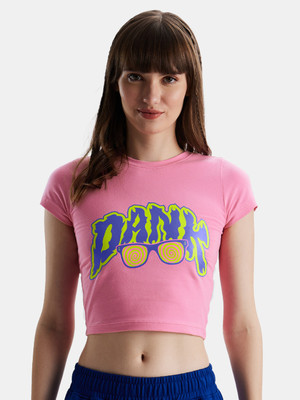 The Souled Store Casual Printed Women Pink Top
