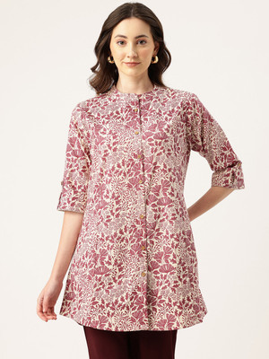 Feranoid Retail Casual Floral Print Women Pink Top