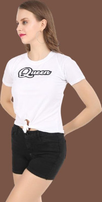 houseofcomon Casual Printed Women White Top