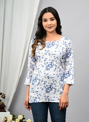 RAMBAAN CREATION Formal Printed Women Multicolor Top