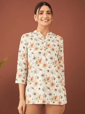 SALT ATTIRE Formal Floral Print Women Multicolor Top