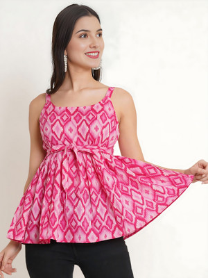 NAVYANKAA Casual Printed Women Pink Top