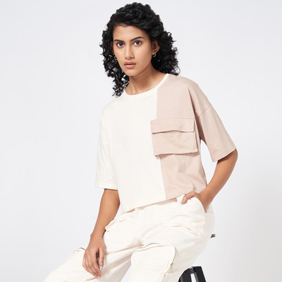 Ajile By Pantaloons Casual Solid Women White Top