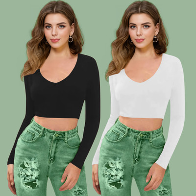 Maheshvi Casual Solid Women White Top