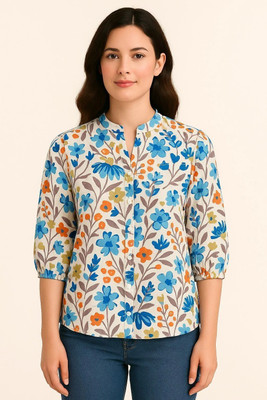 GLENZI Casual Printed Women Multicolor Top