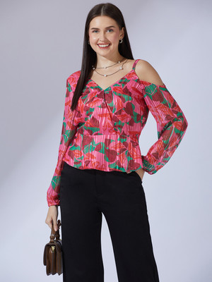 Globus Party Printed Women Pink Top